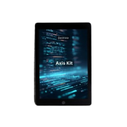 Black tablet with a dark screen displaying text on a white background